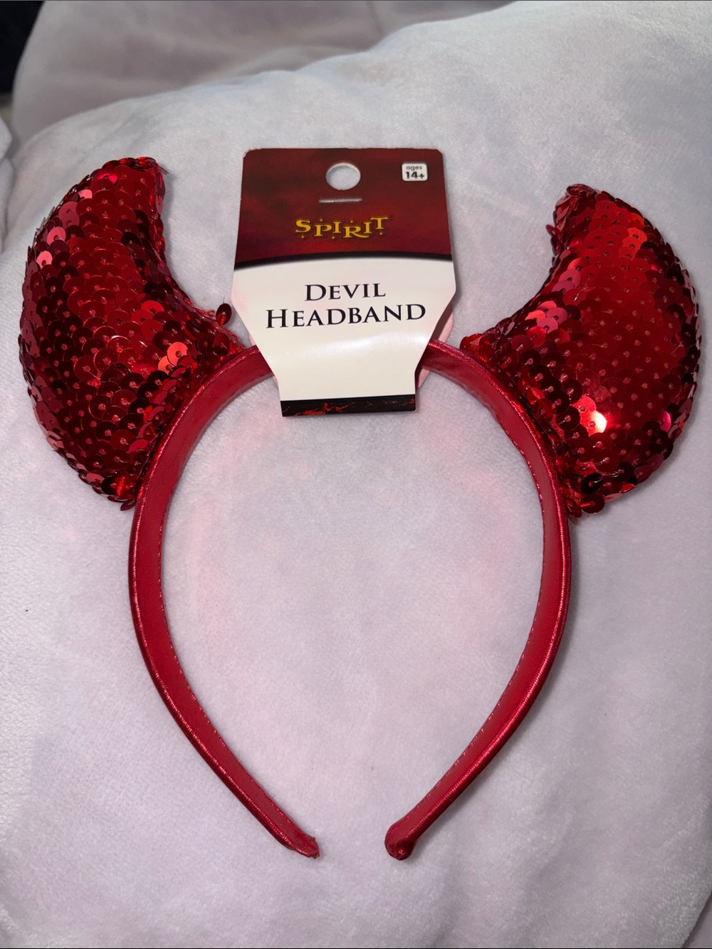 Spirit Red Sequin Devil Horn Headband